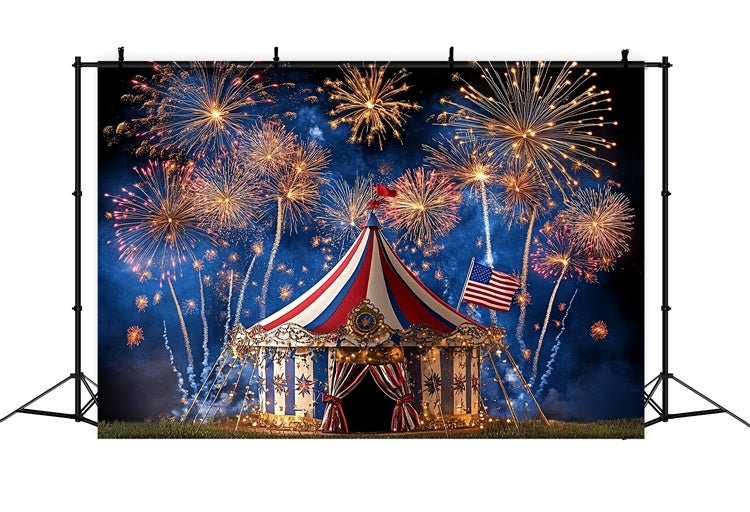 4th of July Fireworks Photo Backdrop Fireworks Circus Backdrop CSH6-28