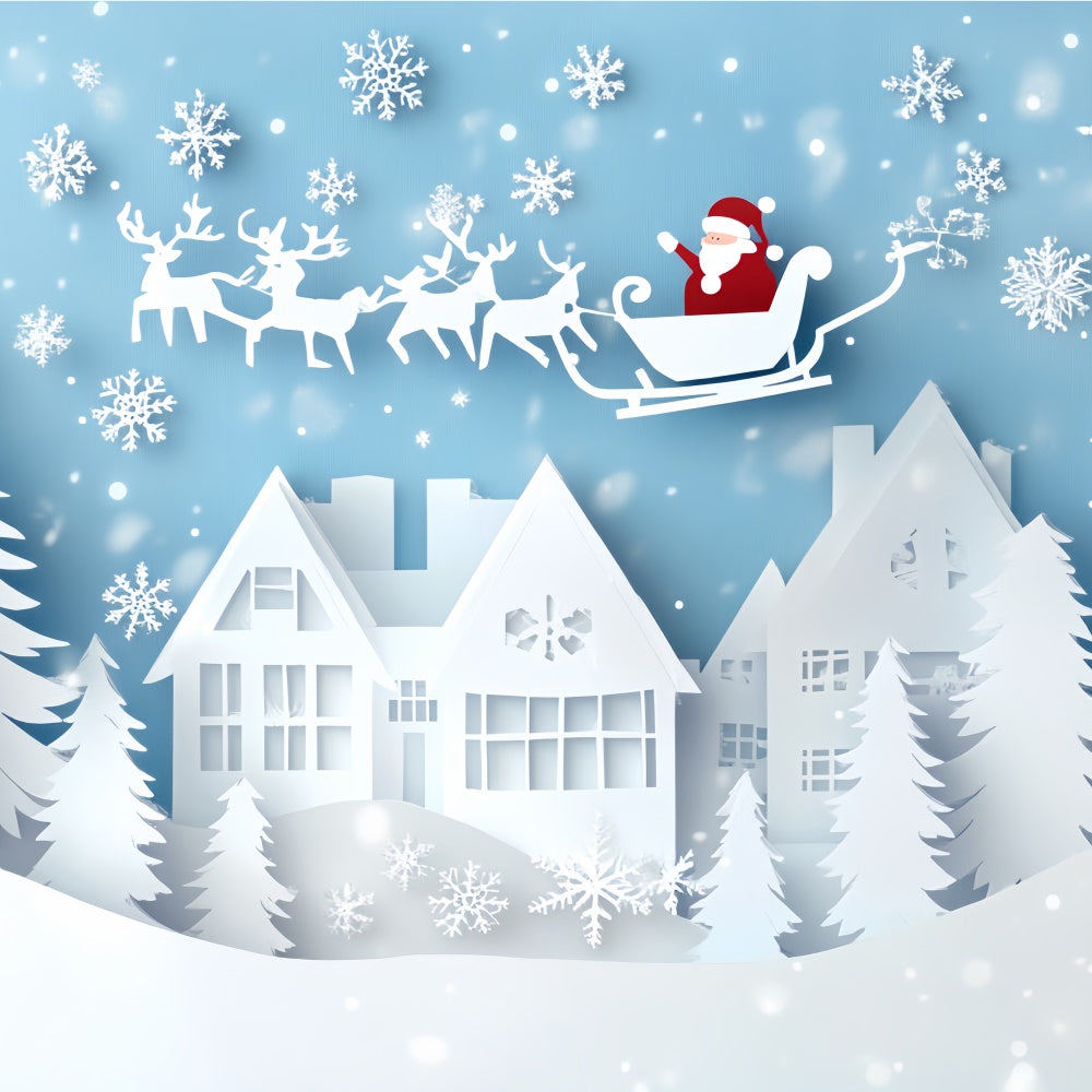 Christmas Backdrop Ideas Paper Snowflake Fantasy Backdrop CSH6-288