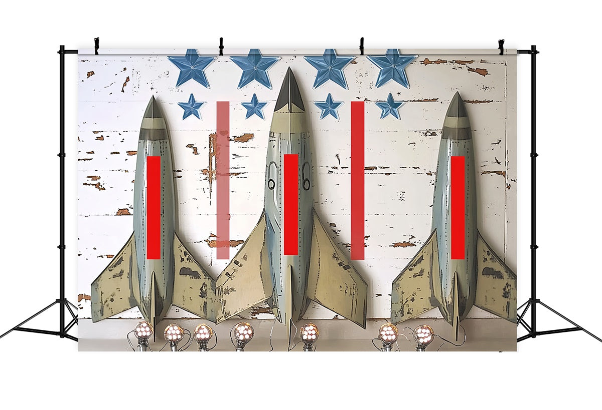 4th of July Photography Backdrops Space Tribute Backdrop CSH6-35