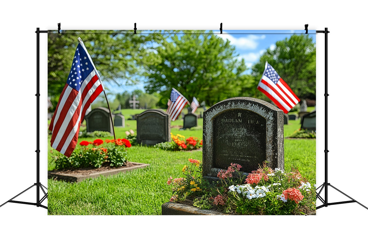 4th of July Backdrops Honoring Heroes Memorial Backdrop CSH6-37