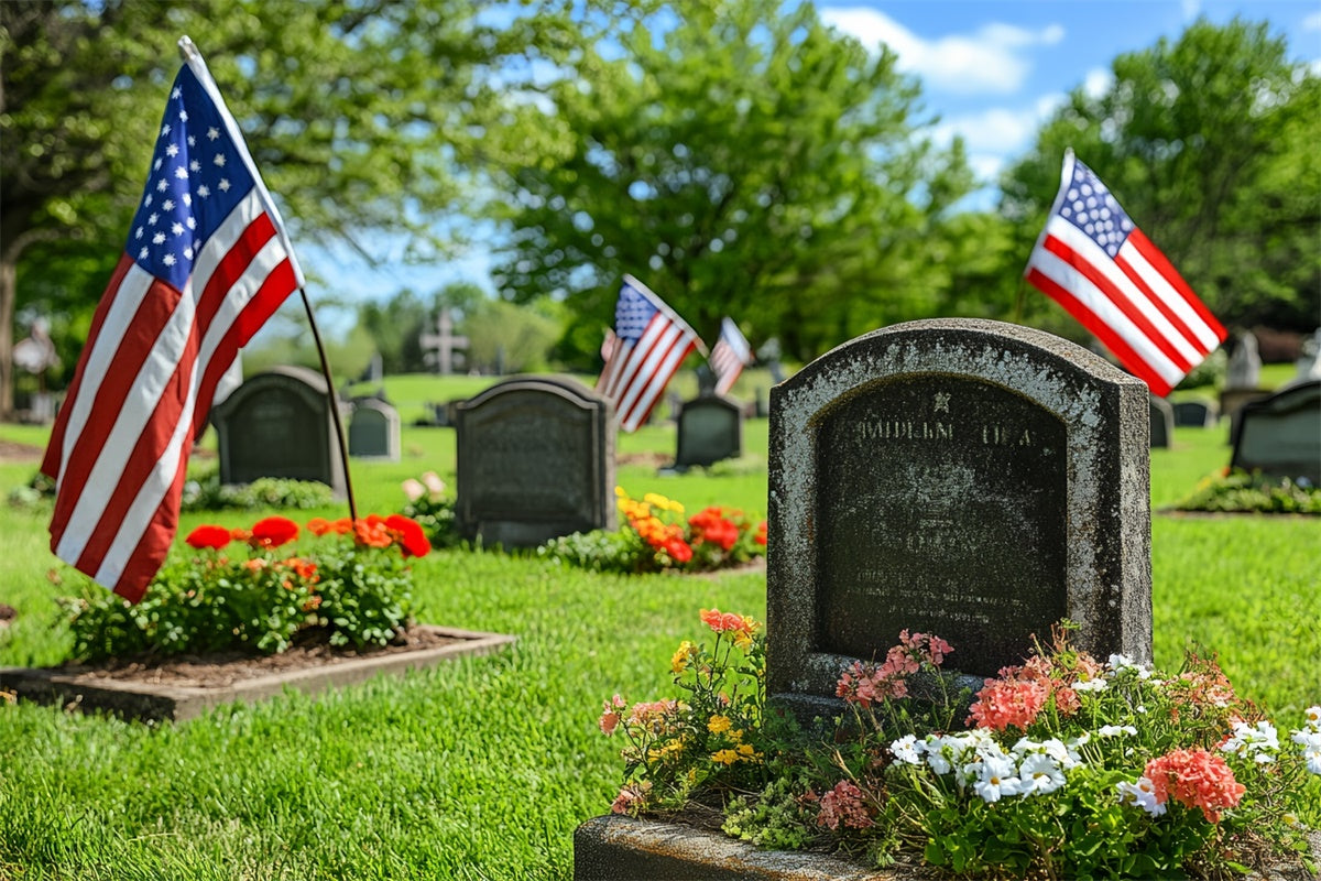 4th of July Backdrops Honoring Heroes Memorial Backdrop CSH6-37