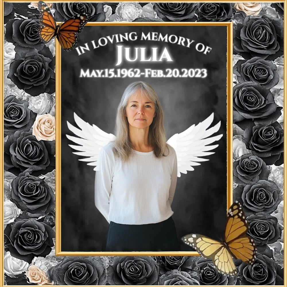 Memorial Backdrop Ideas Black Rose Serenity Custom Backdrop CSH6-377