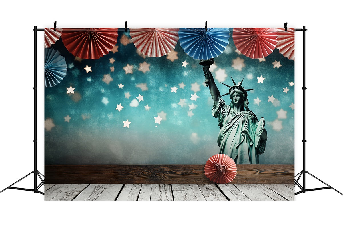 4th of July Backdrops Liberty Celebration Stars Backdrop CSH6-41