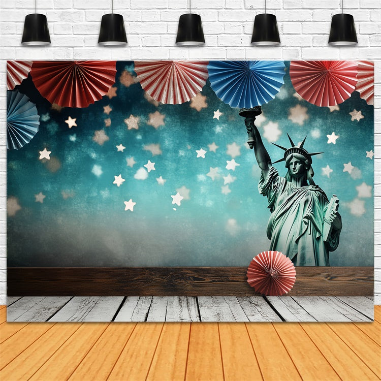 4th of July Backdrops Liberty Celebration Stars Backdrop CSH6-41