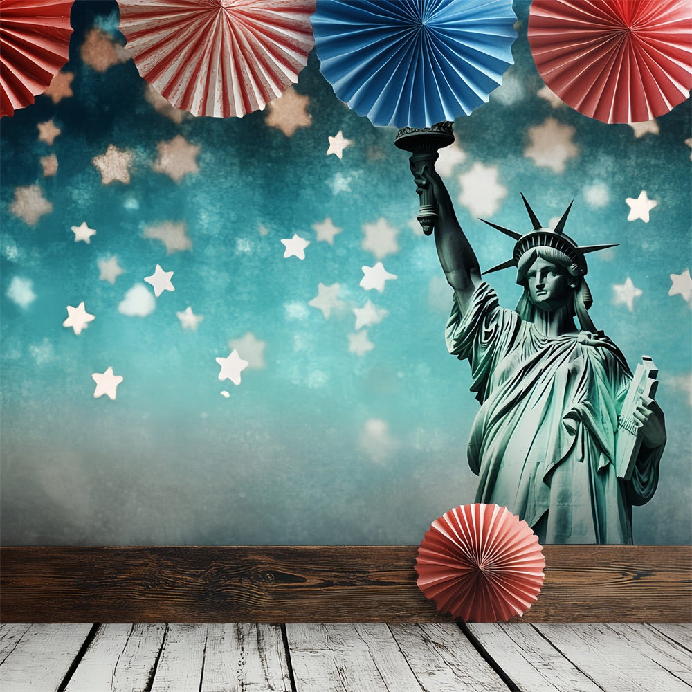 4th of July Backdrops Liberty Celebration Stars Backdrop CSH6-41