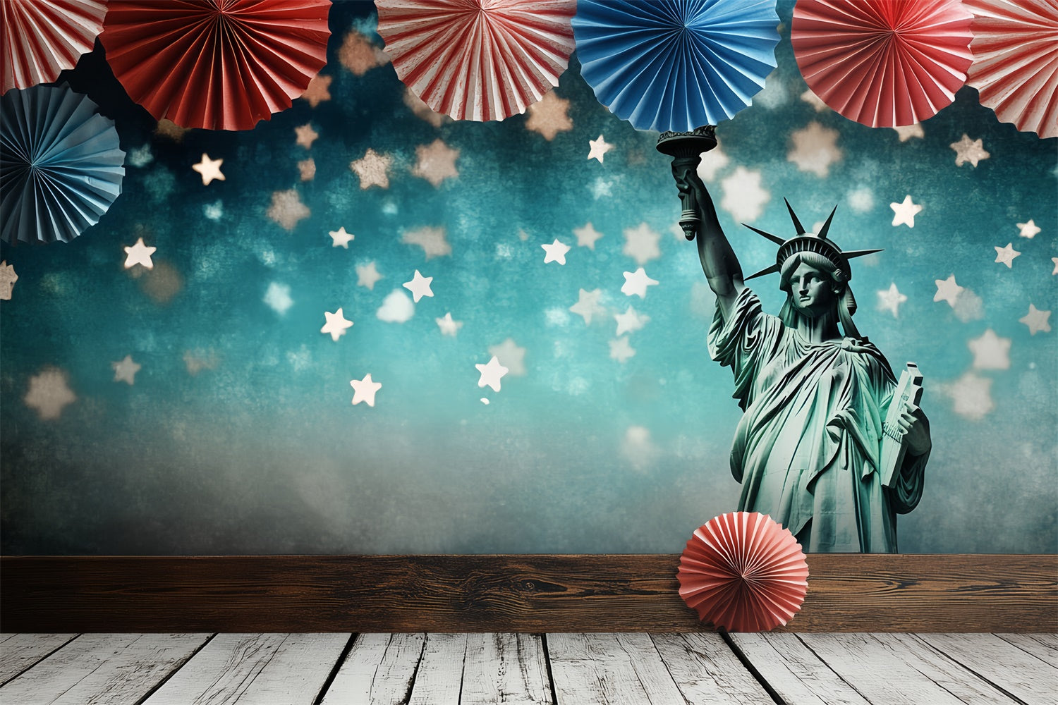 4th of July Backdrops Liberty Celebration Stars Backdrop CSH6-41