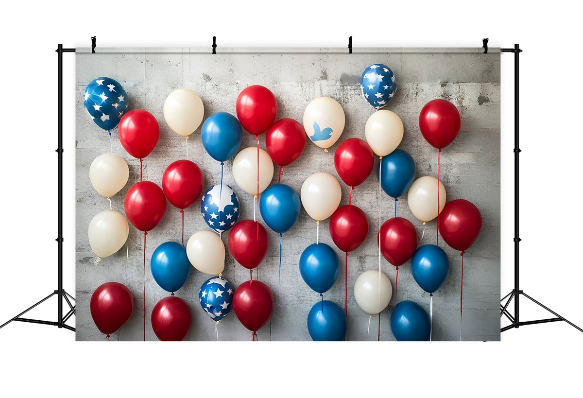 4th of July Photo Backdrop Patriotic Balloon Wall Backdrop CSH6-49