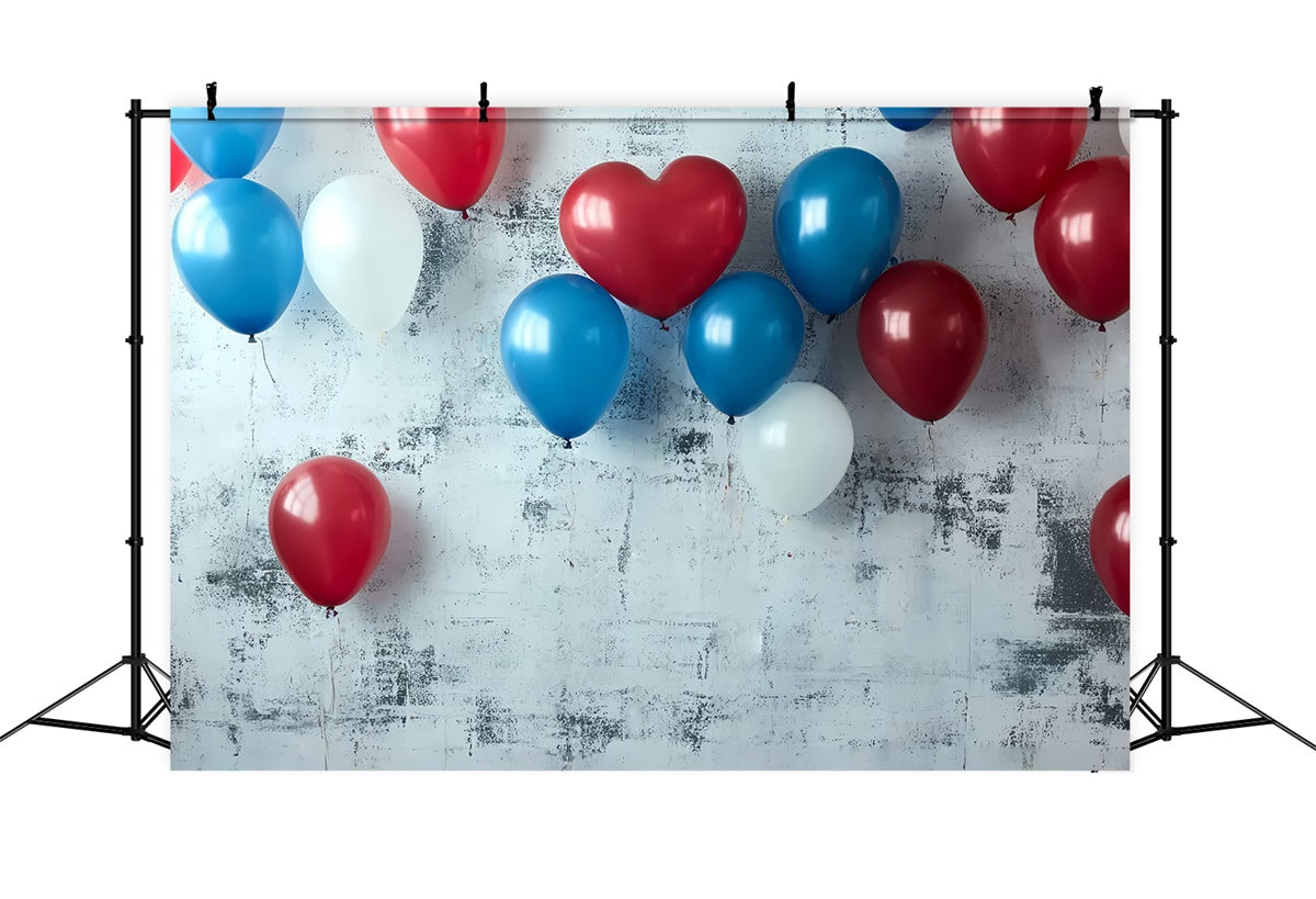 Independence Day Backdrops Retro Patriotic Balloon Backdrop CSH6-50