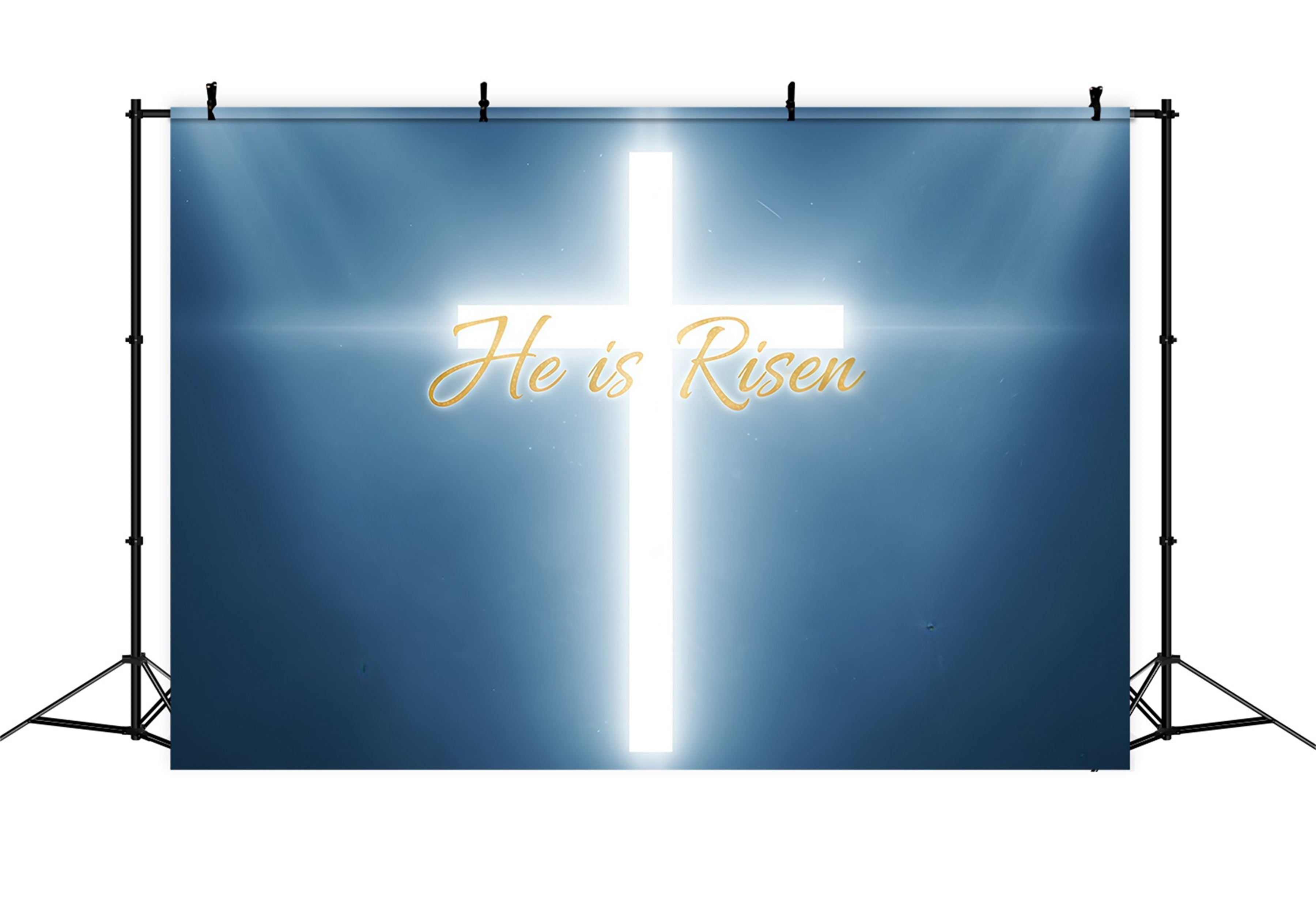 Easter Church Backdrop Radiant Cross Heavenly Light Easter Backdrops CSH61-12
