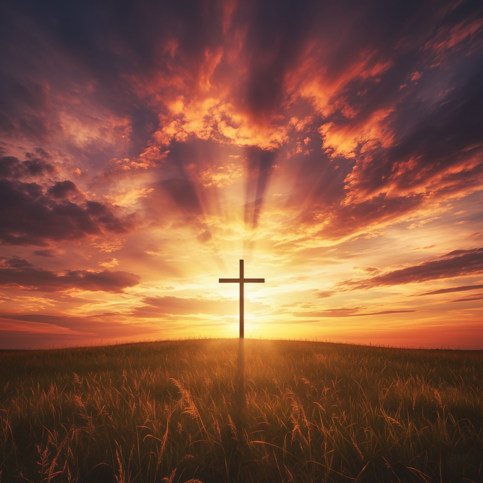 Easter Photo Backdrop For Church Radiant Heaven Cross Clouds Easter Backdrops CSH61-5