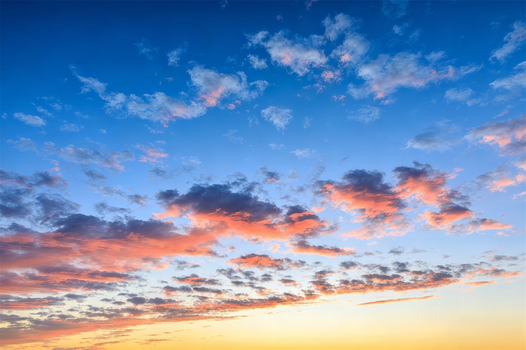 Blue Sky With Clouds Backdrop Sunset Orange Glow Sky Backdrops CSH62-134
