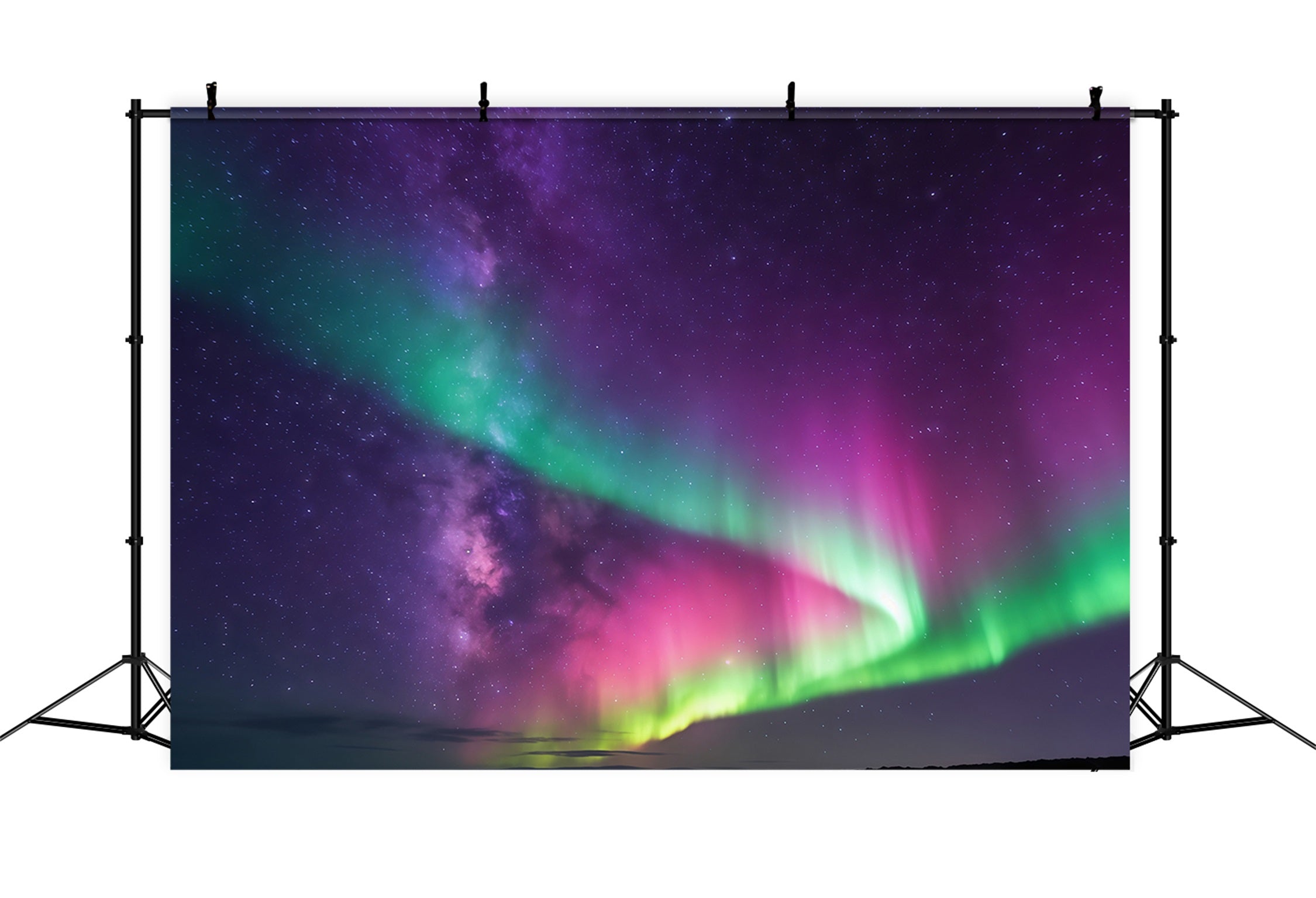 Sky Backdrop Green Purple Aurora Borealis Cloud Photography Backdrop CSH62-138