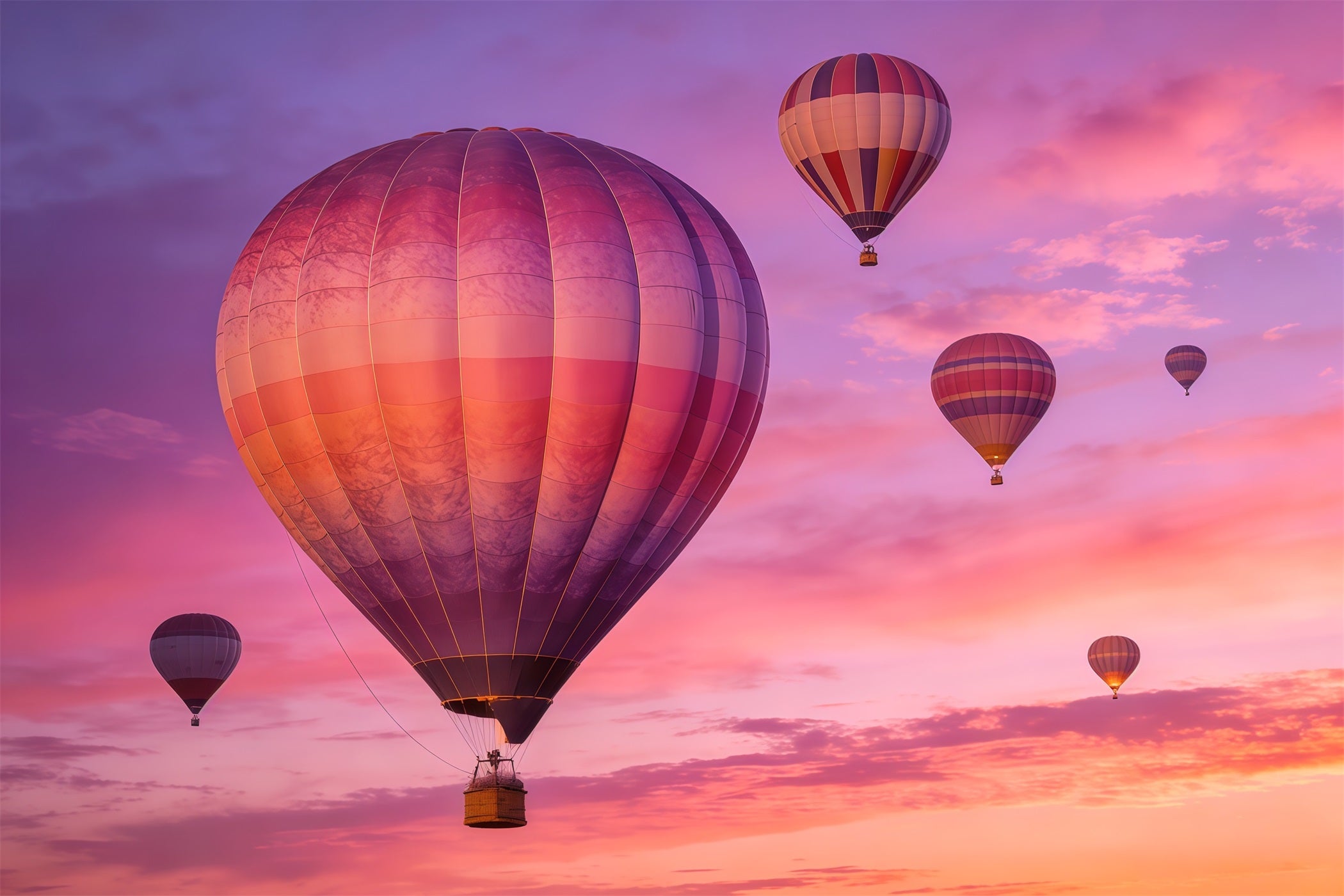 Sky Backdrops Pastel Hot Balloon Sunset Cloud Backdrop Photoshoot CSH62-139