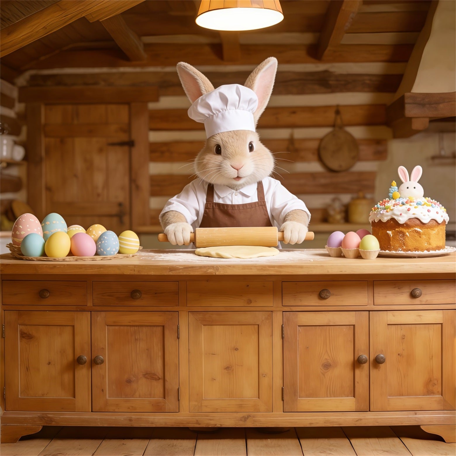Easter Bunny Backdrop Baker Rabbit Cake Kitchen Easy Easter Backdrop CSH62-72