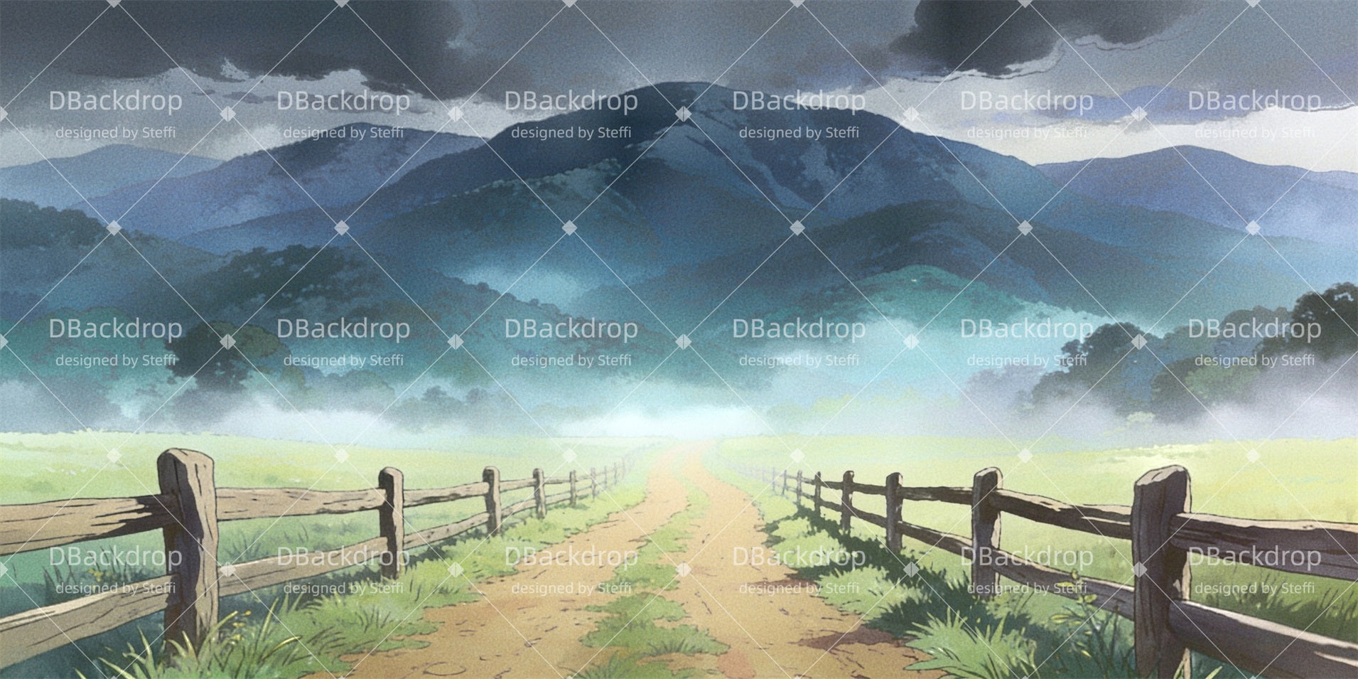 Scenic Backdrops Blue Ridge Mountains Professional Stage Backdrops CSH63-T11