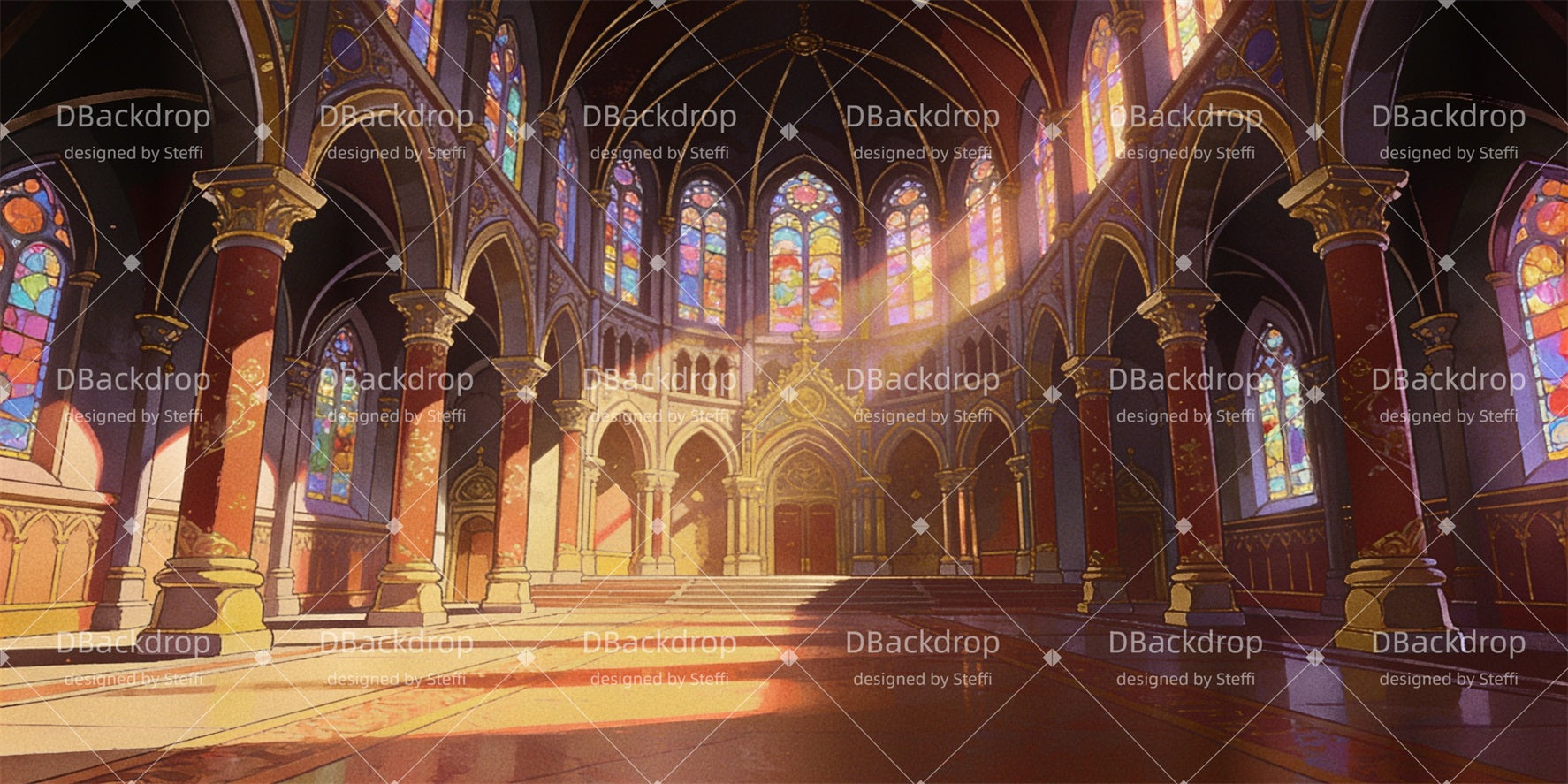 Church Stage Backdrops Coronation Chapel Stage Backdrops For Sale CSH63-T25
