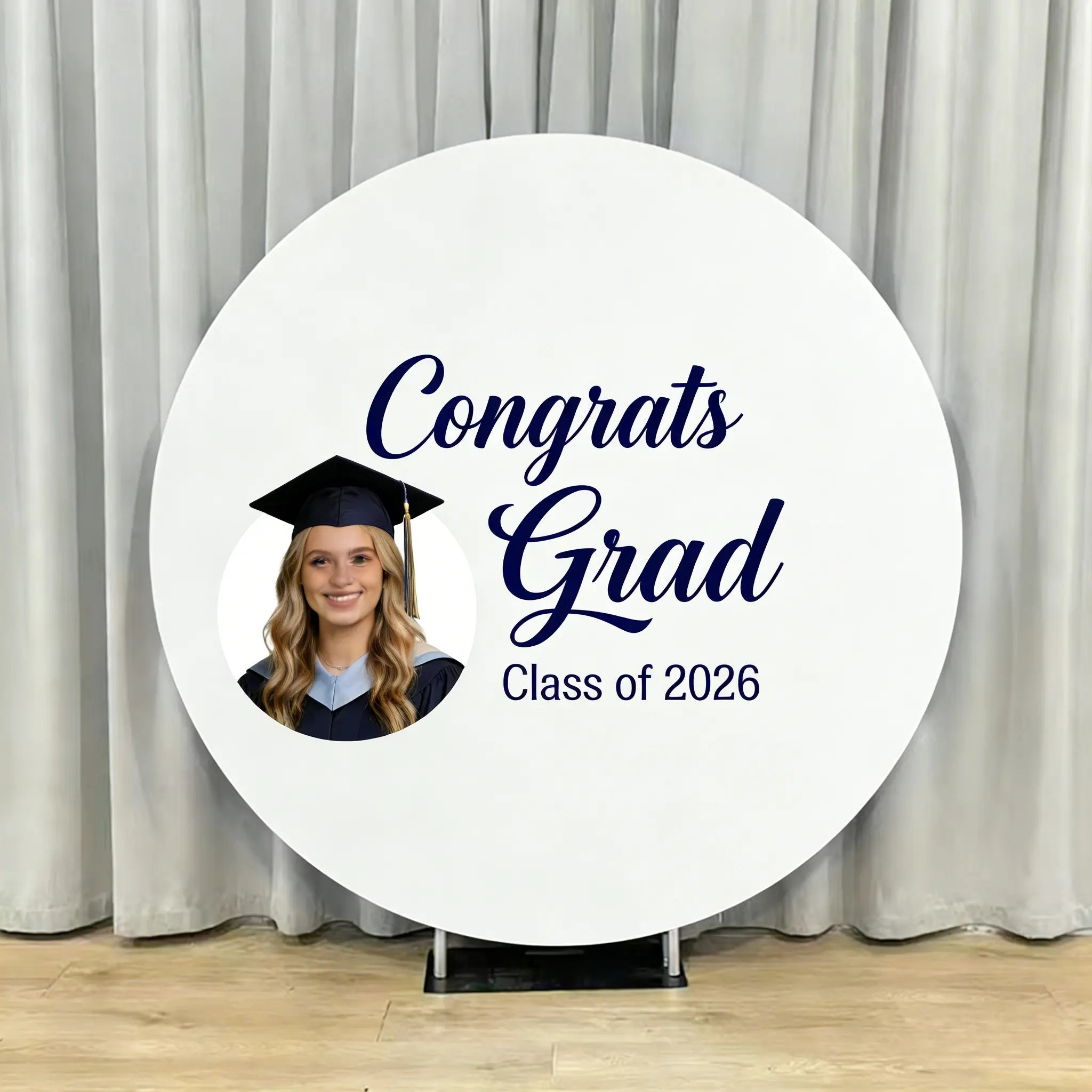 Graduation Backdrop With Picture Congrats Class of 2026 Custom Graduation Backdrop With Photo CSH64-34