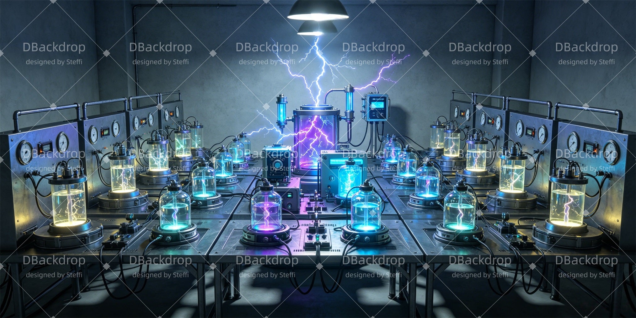 Movie Theater Backdrop Electric Science Lab Performance Backdrop CSH66-T35