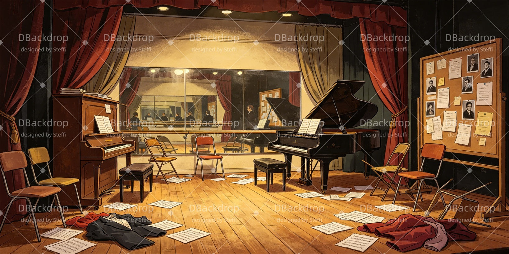 Stage Backdrop Ideas Theater Rehearsal Room Theater Backdrops CSH66-T8