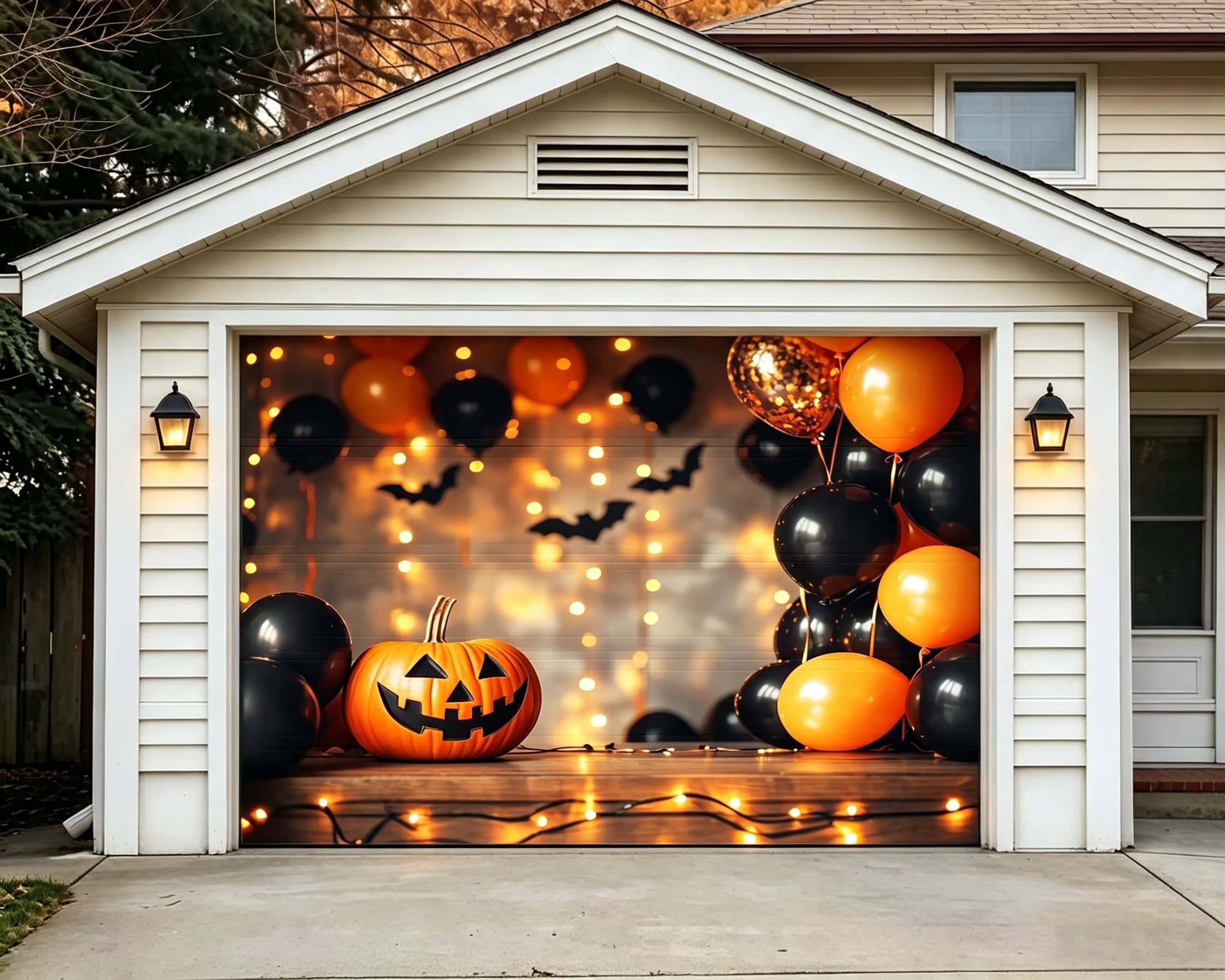 Halloween Party Pumpkin Balloon Party Lights Garage Door Decorations CSH67-27-1 car