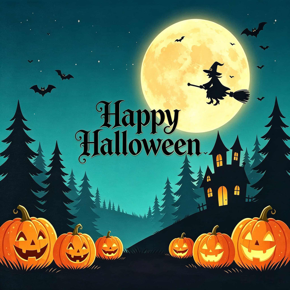 Pumpkin Halloween Garage Door Banner Moonlit Witch Pumpkin Manor Halloween Garage Door Mural CSH67-62-1 car