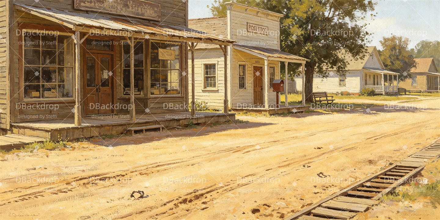 Professional Stage Backdrops Old Western Town Theater Backdrop CSH67-T38