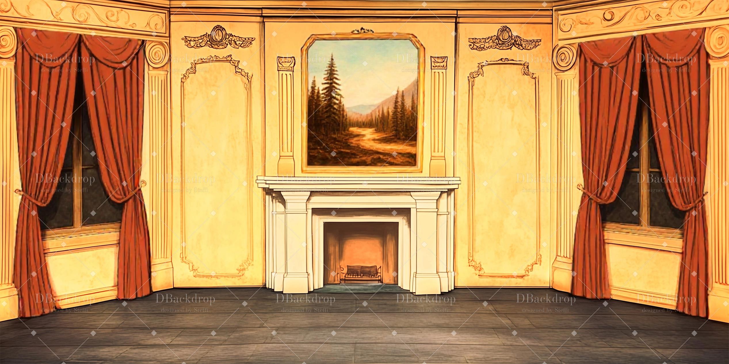 Stage Backdrop Ideas Classical Drawing Room Stage Backdrops for Sale CSH59-T36