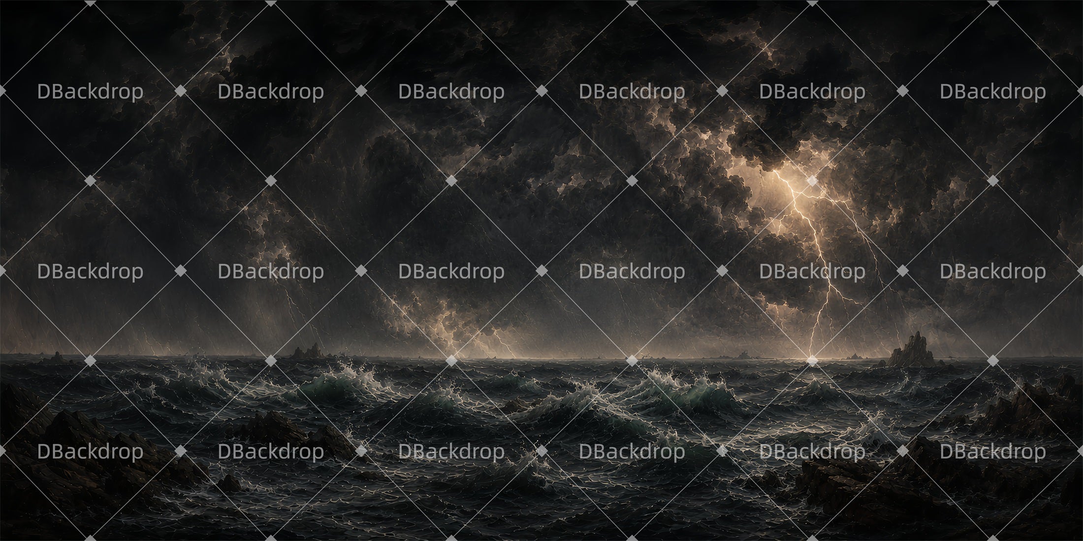 Performance Backdrop Stormy Sea Professional Stage Backdrops DLS65-T1