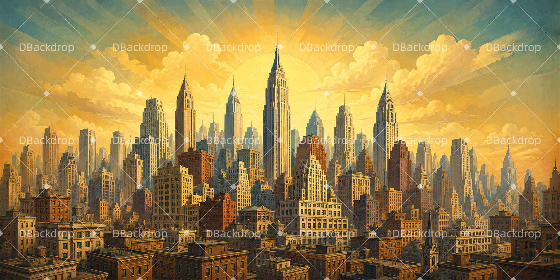 Movie Theater Backdrop New York Arrival Stage Backdrop Ideas DLS65-T11