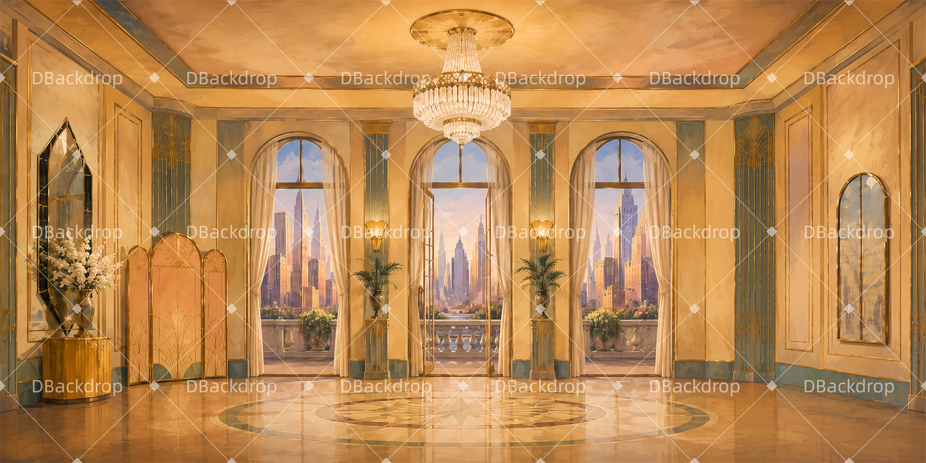 School Play Backdrops Penthouse Salon Performance Backdrop DLS65-T19
