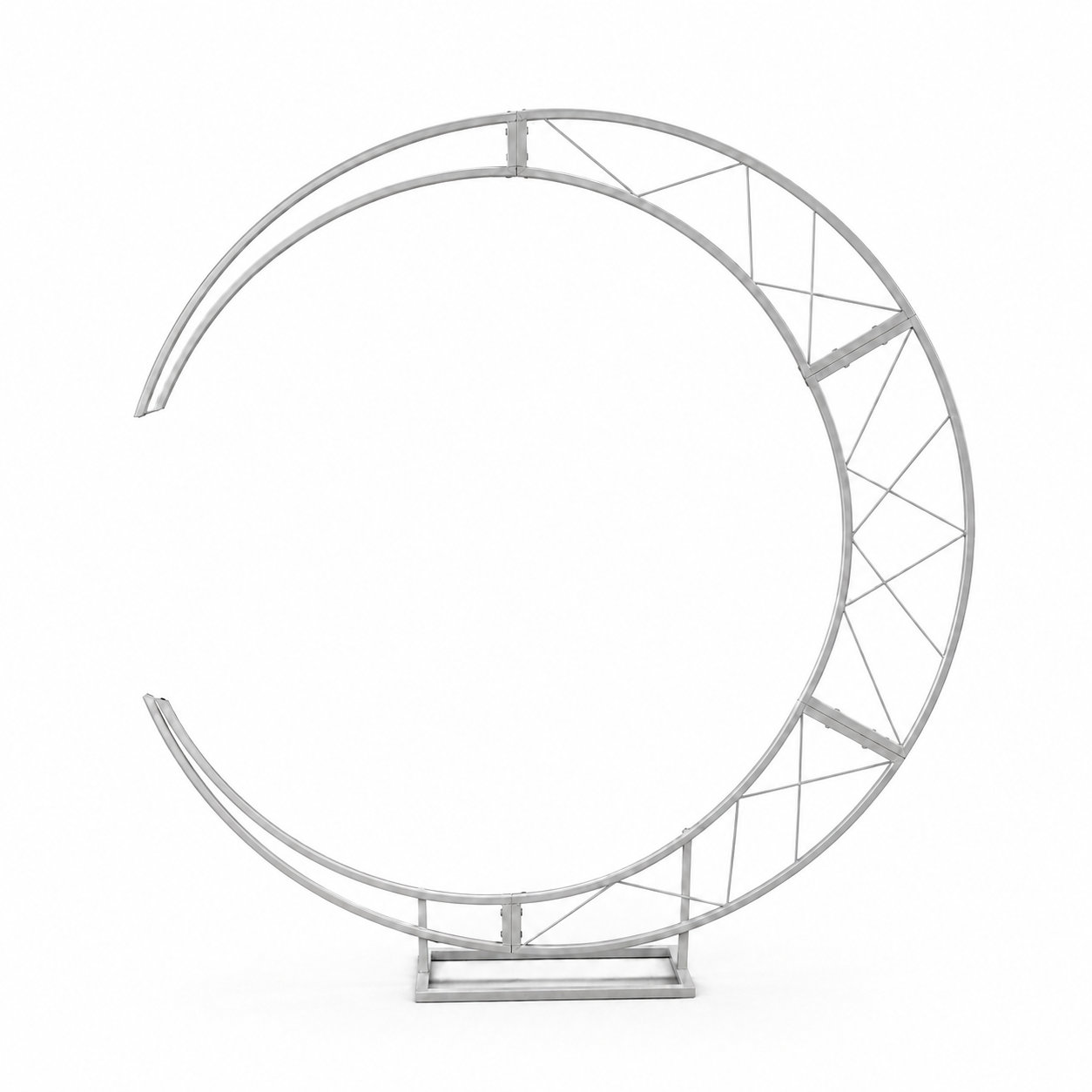 6.56ft Moon-Shape Arch Flower Wall Stand for Wedding Event Decor FWS007