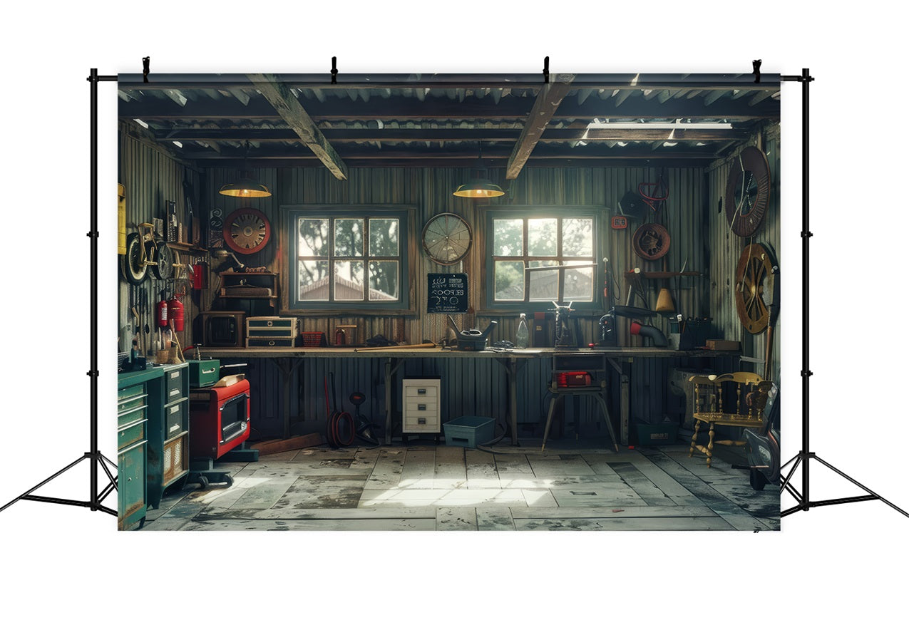 Backdrop For Fathers Day Retro Tool Crafting Backdrop GQ2-218