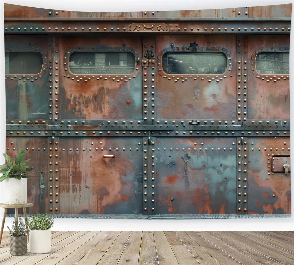 Backdrop Fathers Day Vintage Riveted Steel Panel Backdrop GQ2-219