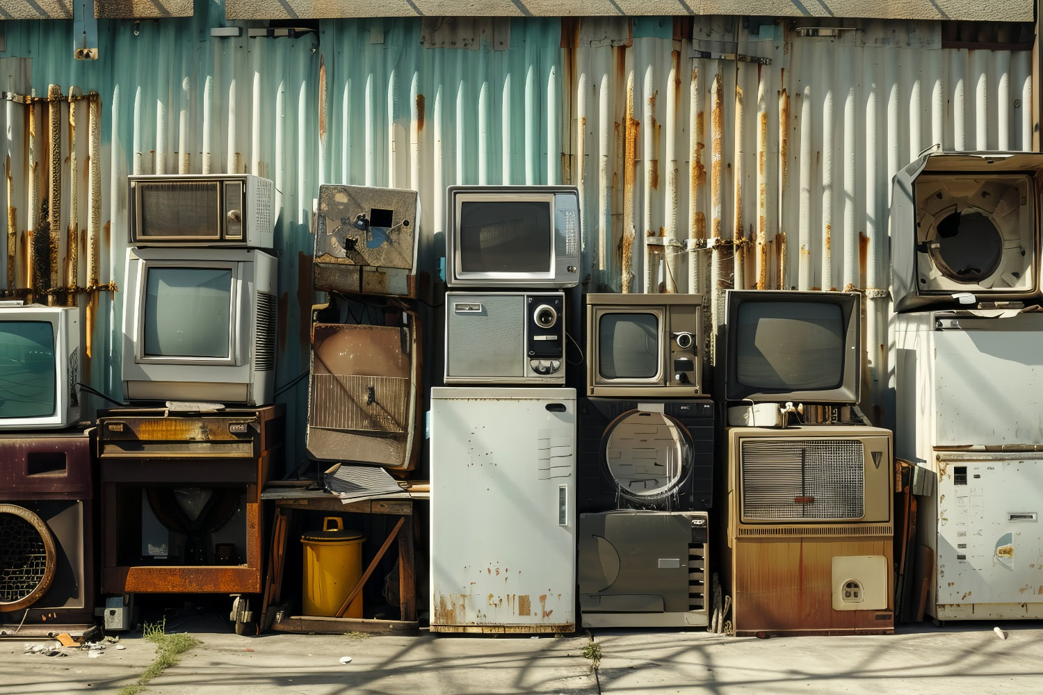 Fathers Day Backdrop Ideas Electronics Rusted Wall Backdrop GQ2-223
