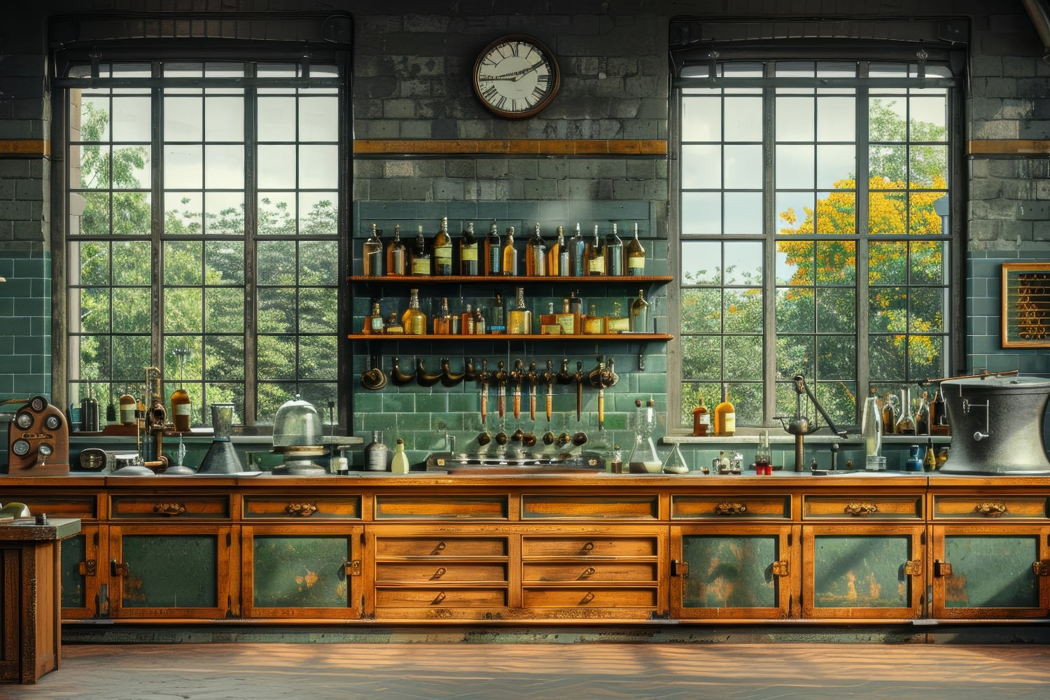 Father's Day Backdrop Design Industrial Scientific Lab Backdrop GQ2-225