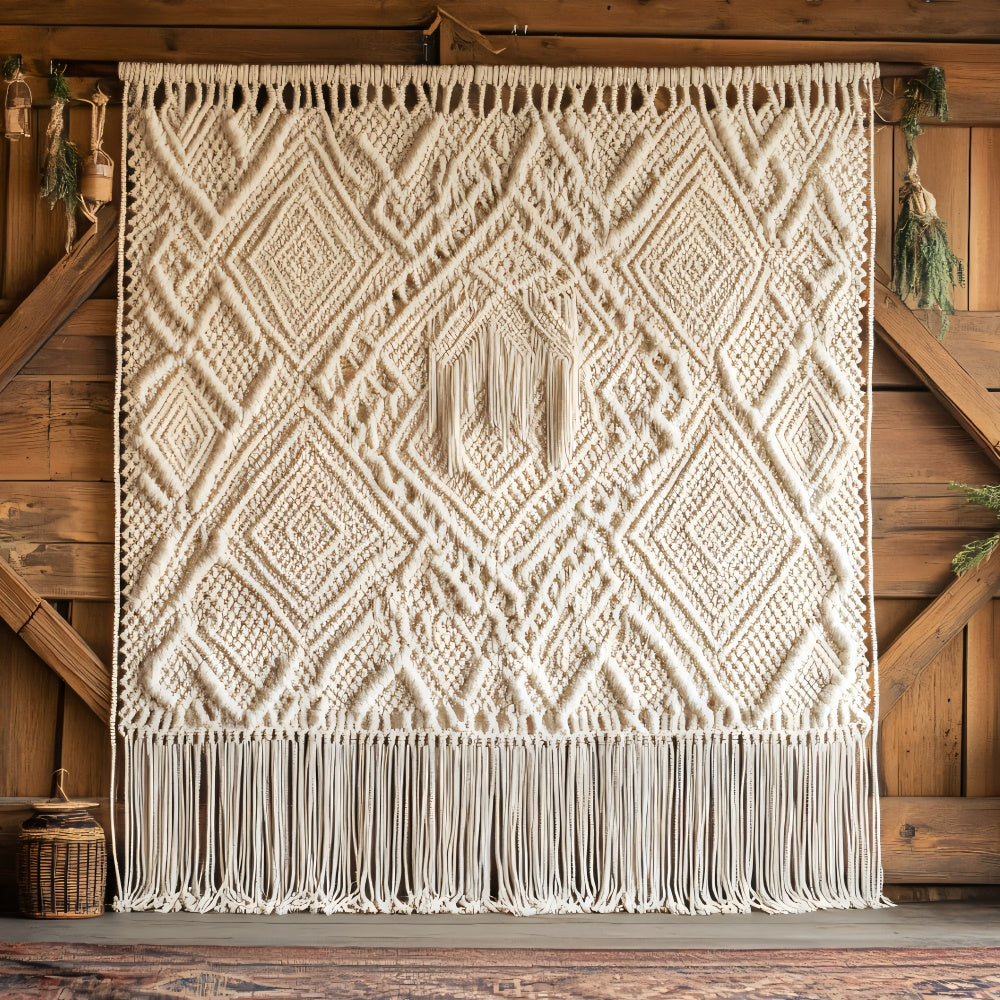Boho Backdrop Macrame Wall Chic Fringe Backdrop GQ2-49