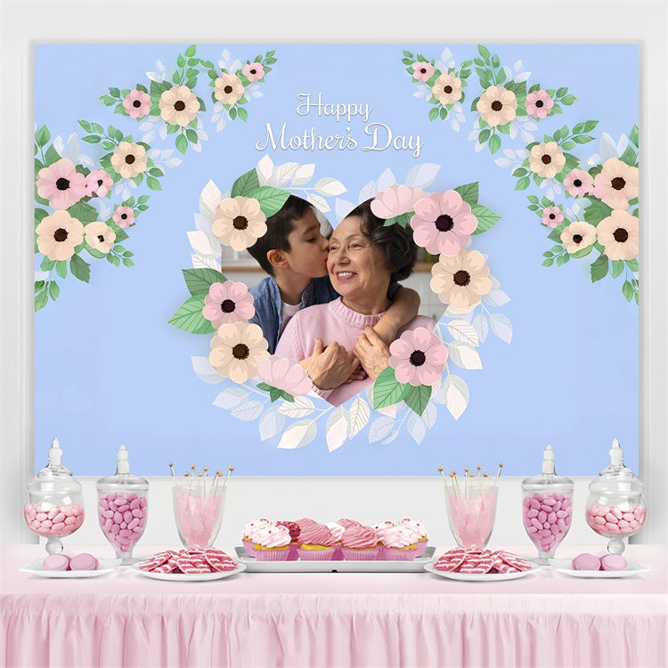 Backdrop For Mothers Day Delicate Pastel Blooms Custom Backdrop GQ3-146