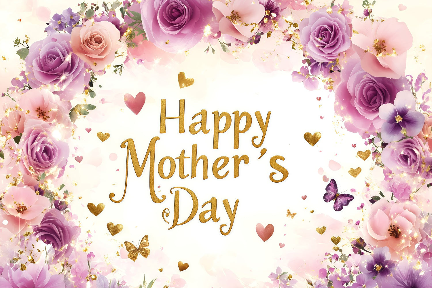 Mothers Day Backdrop Dreamy Pastel Bloom Personalized Backdrop GQ3-150