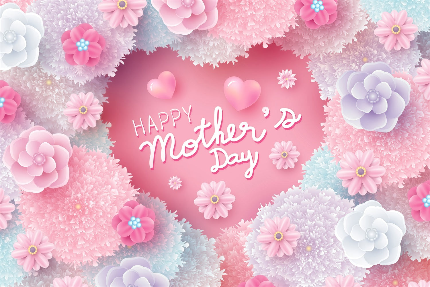 Mothers Day Backdrop Ideas Enchanted Pastel Floral Custom Backdrop GQ3-170