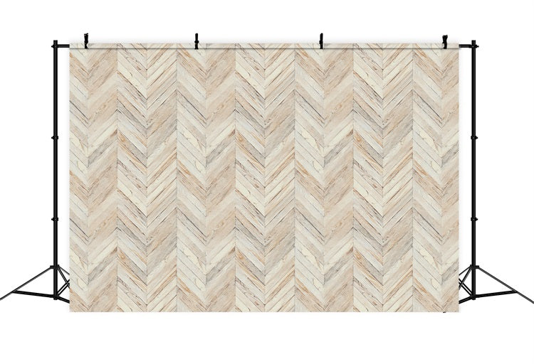 Wood Photography Backdrop Beige Chevron Backdrop GQ4-131