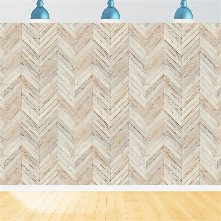 Wood Photography Backdrop Beige Chevron Backdrop GQ4-131