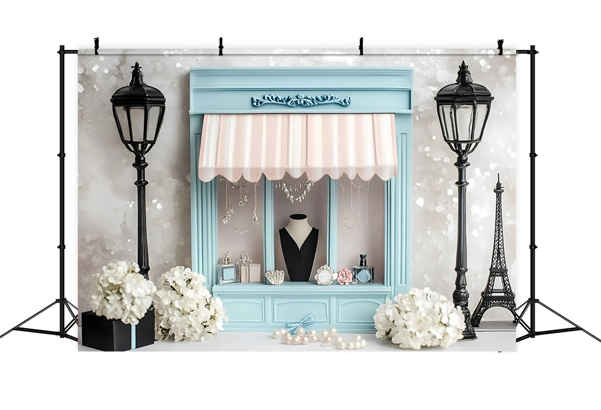 Paris Photo Backdrop French Boutique Jewelry Store Backdrop GQ4-162