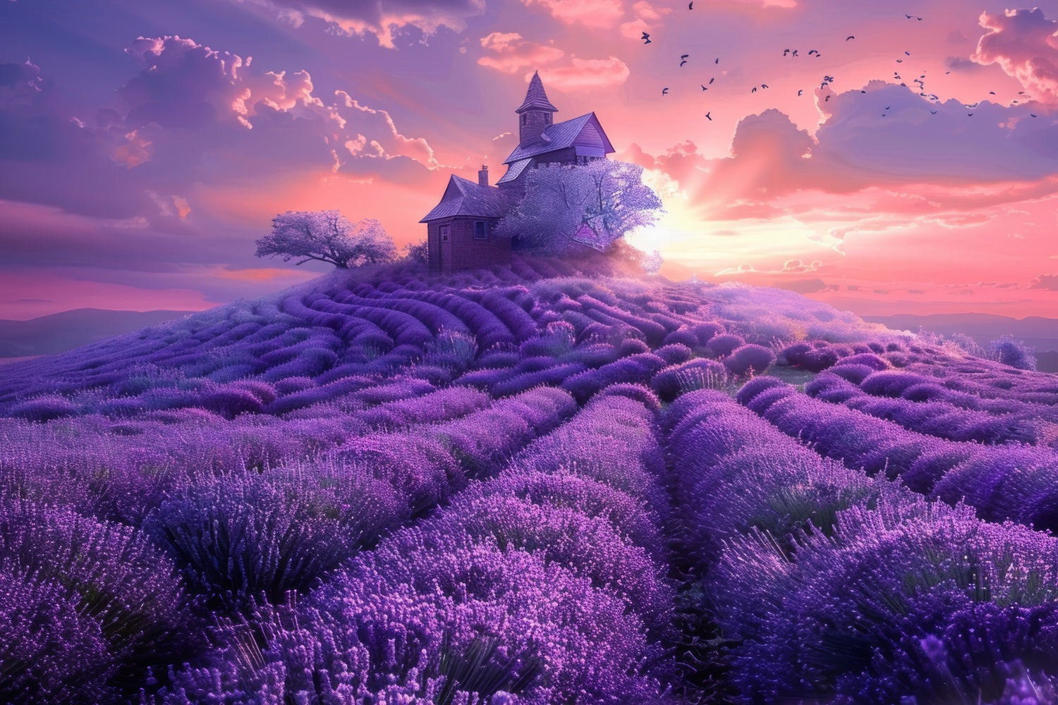 Lavender Backdrop Church Hill Photography Backdrop GQ4-30