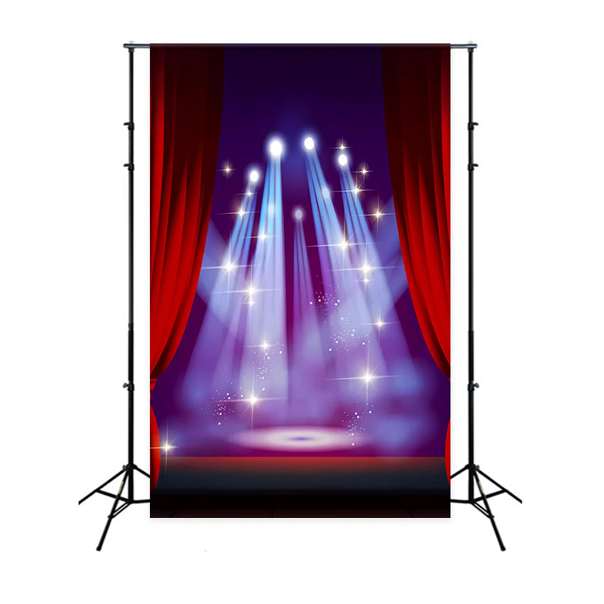 Backdrop Red Carpet Blue Spotlight Night Backdrop GQ4-79