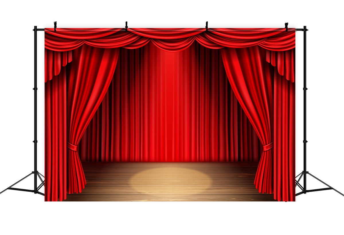 Backdrop Red Carpet Classic Red Curtain Stage Backdrop GQ4-80