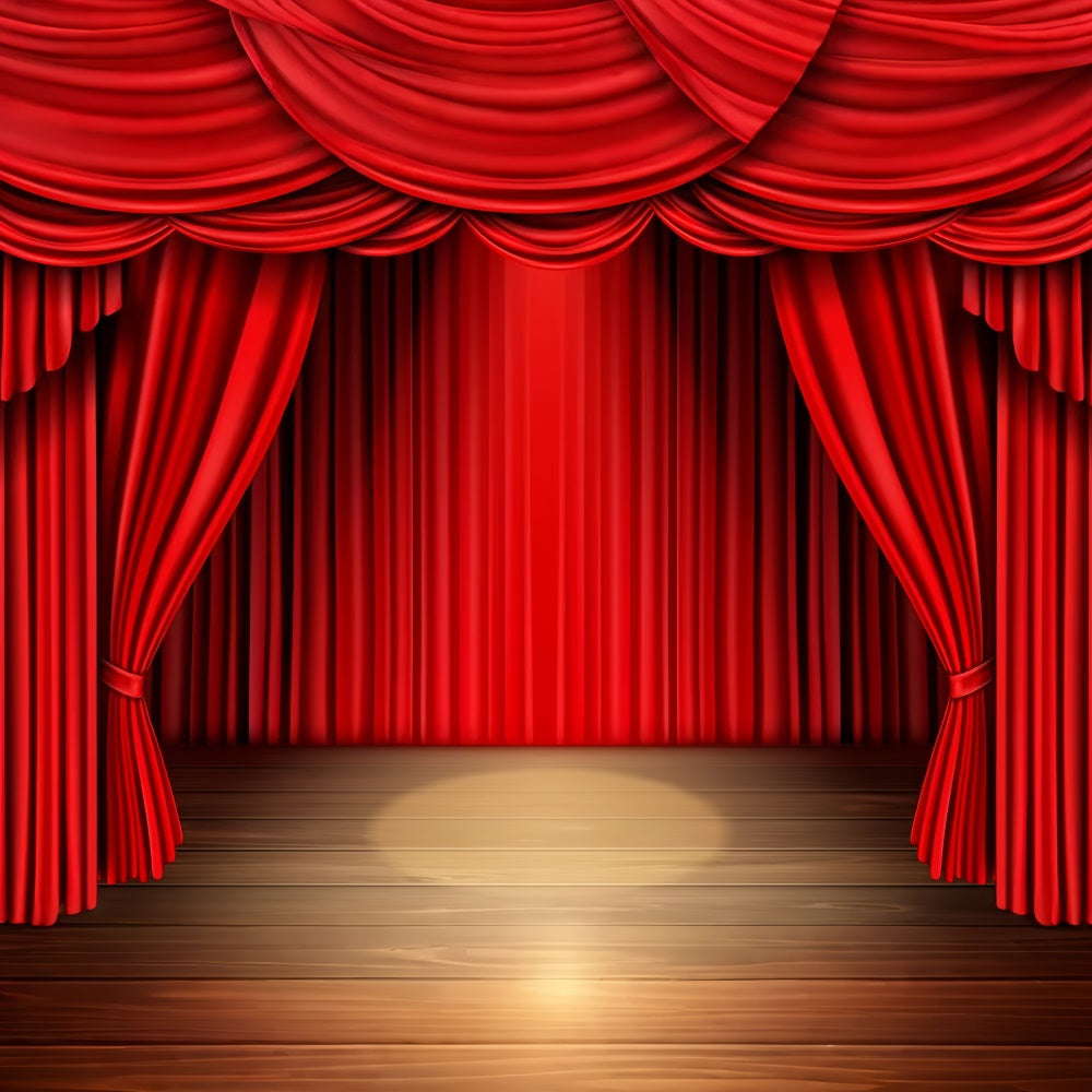Backdrop Red Carpet Classic Red Curtain Stage Backdrop GQ4-80