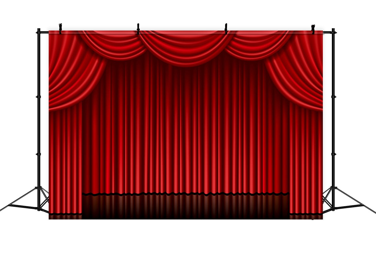 Red Carpet Backdrop Red Drapes Traditional Stage Backdrop GQ4-85