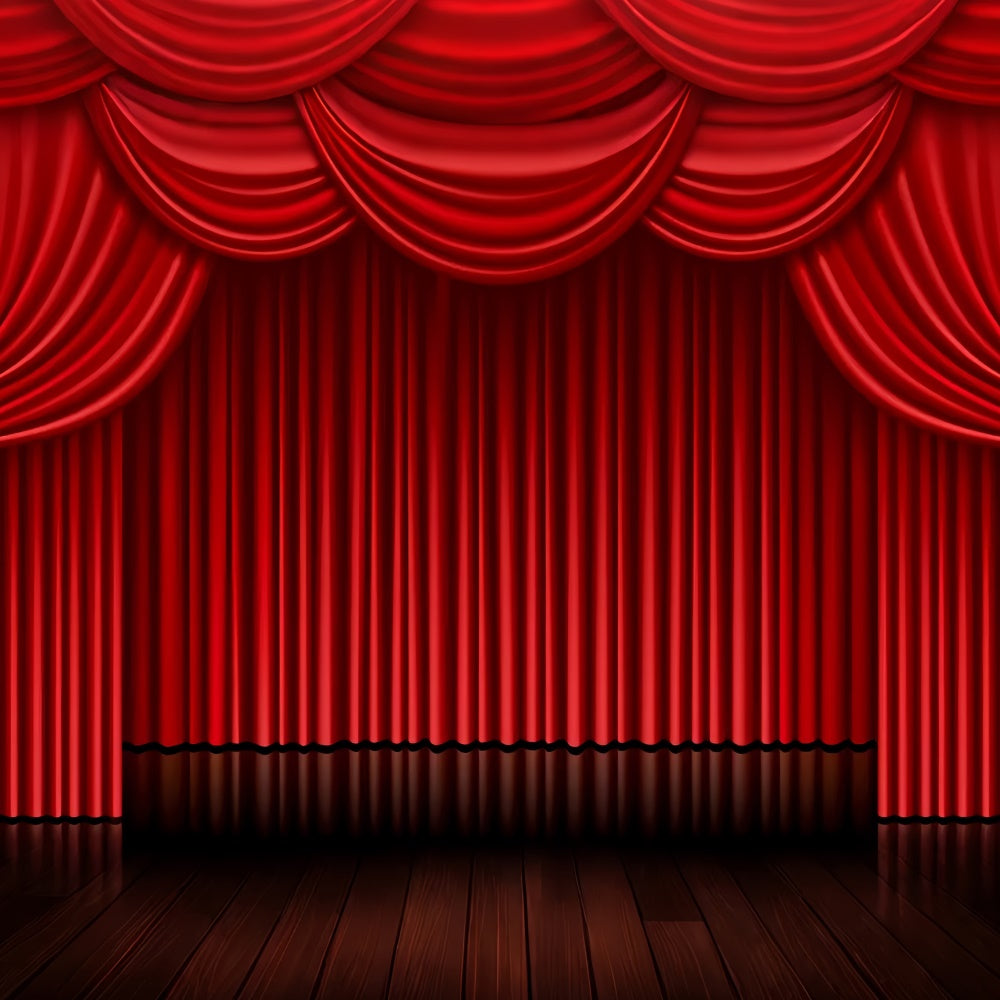 Red Carpet Backdrop Red Drapes Traditional Stage Backdrop GQ4-85