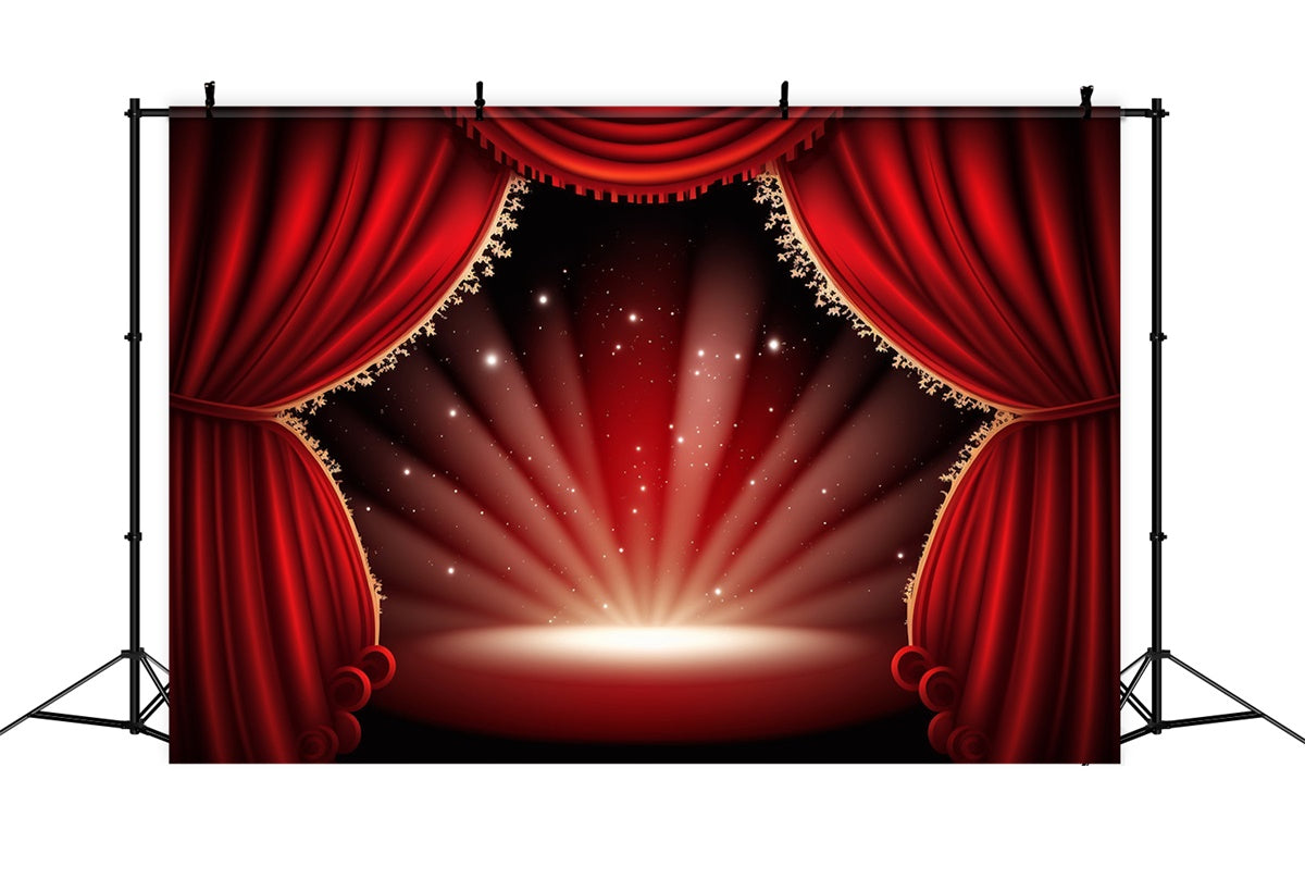 Backdrop Red Carpet Shimmering Lights Stage Backdrop GQ4-87