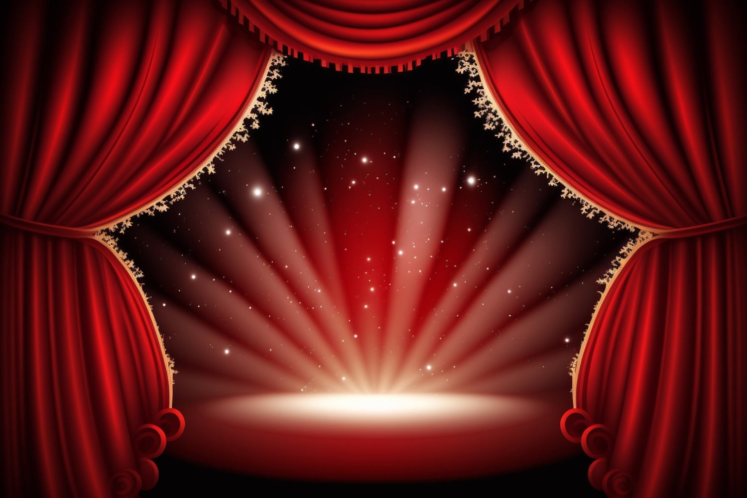 Backdrop Red Carpet Shimmering Lights Stage Backdrop GQ4-87